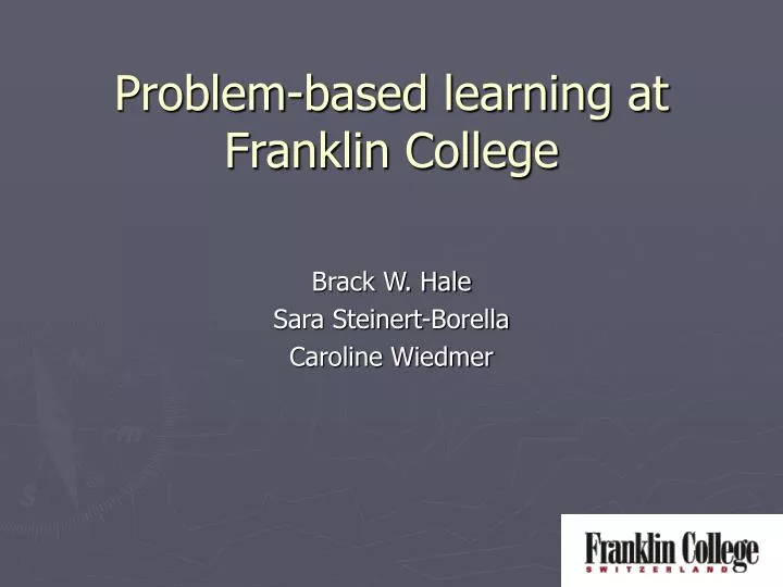 problem based learning at franklin college