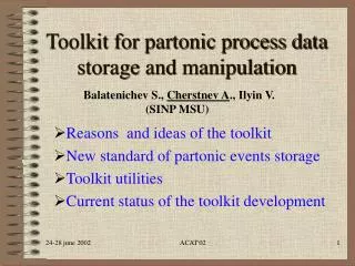 Toolkit for partonic process data storage and manipulation