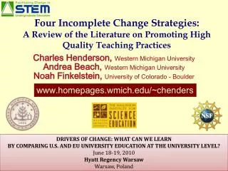 Charles Henderson, Western Michigan University Andrea Beach, Western Michigan University