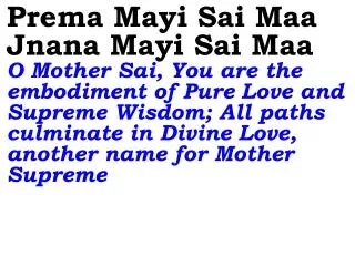 Jaya Maa Jaya Maa Jaya Maa Victory to You, O Divine Mother
