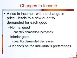 Changes In Income