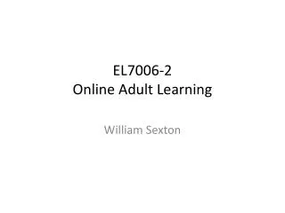 EL7006-2 Online Adult Learning