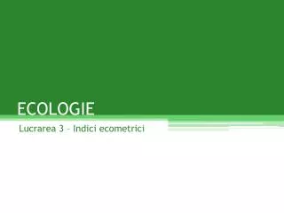 ecologie