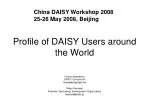 Profile of DAISY Users around the World