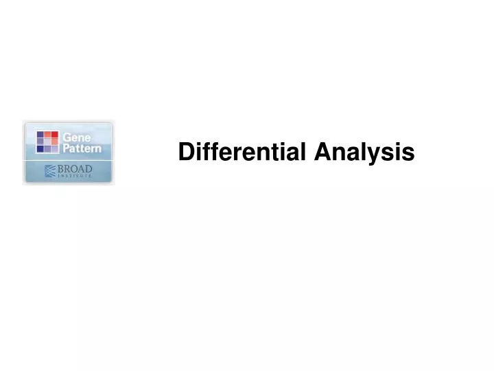 differential analysis