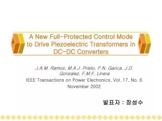 A New Full-Protected Control Mode to Drive Piezoelectric Transformers in DC-DC Converters