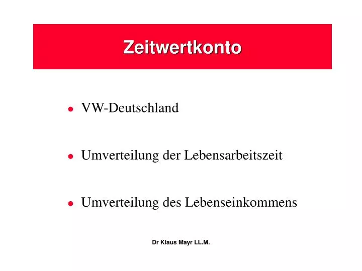 zeitwertkonto