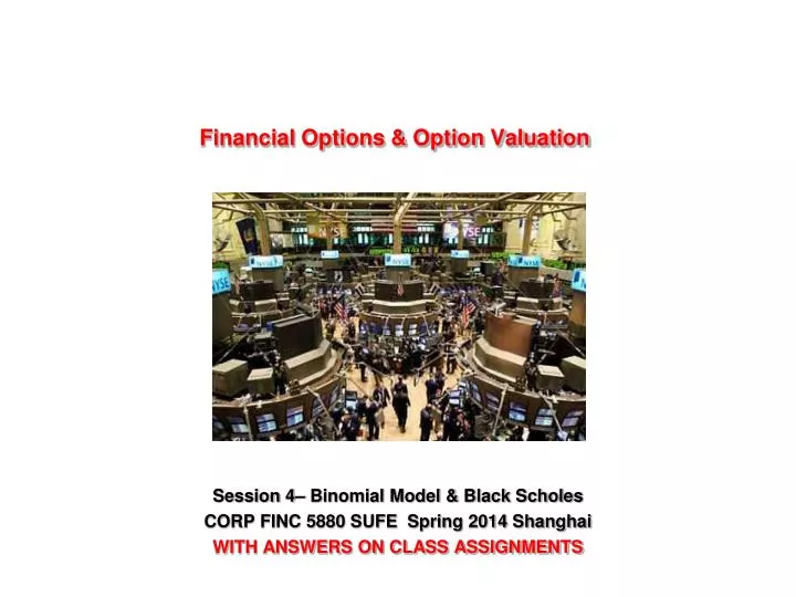 financial options option valuation
