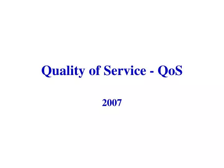 quality of service qos