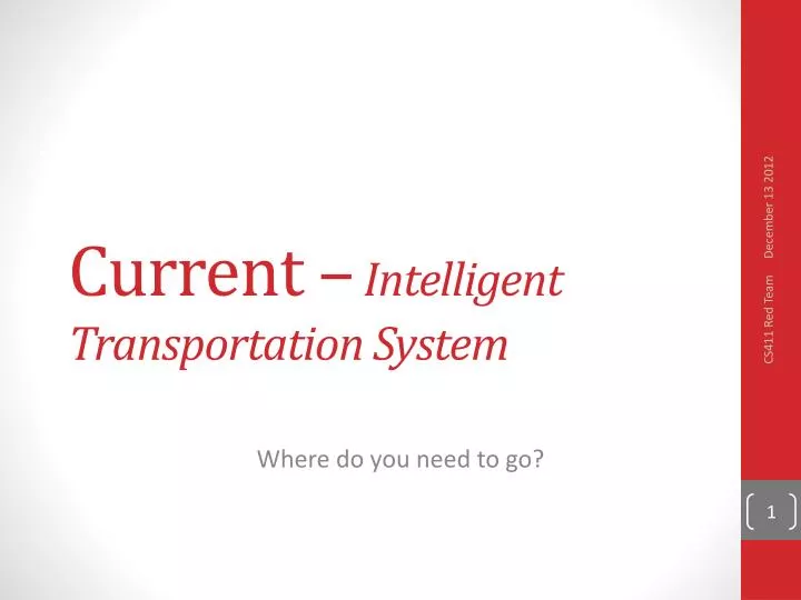 current intelligent transportation system
