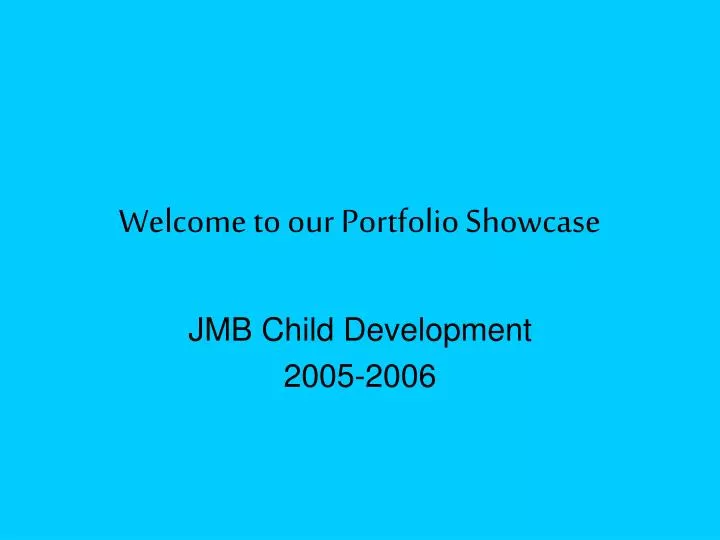 welcome to our portfolio showcase
