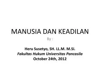 manusia dan keadilan