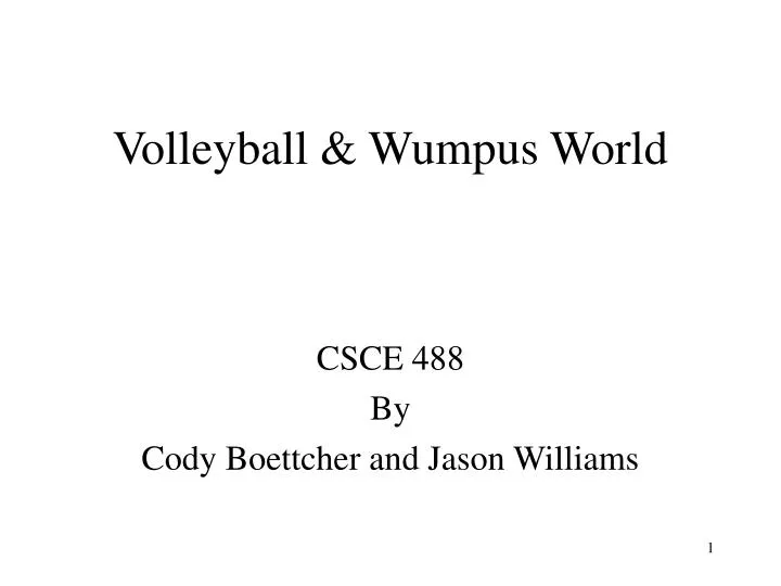 volleyball wumpus world