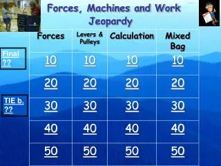 Forces, Machines and Work Jeopardy