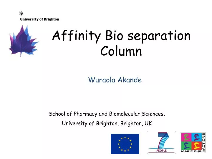 affinity bio separation column