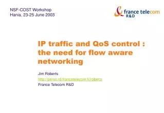 IP traffic and QoS control : the need for flow aware networking