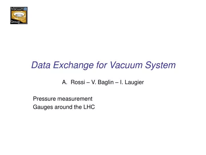 data exchange for vacuum system
