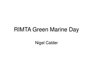 RIMTA Green Marine Day