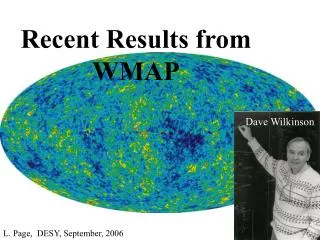 Recent Results from WMAP