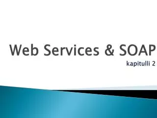 web services soap kapitulli 2