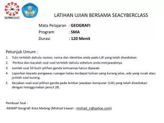 latihan ujian bersama seacyberclass