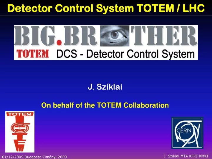 detector control system totem lhc