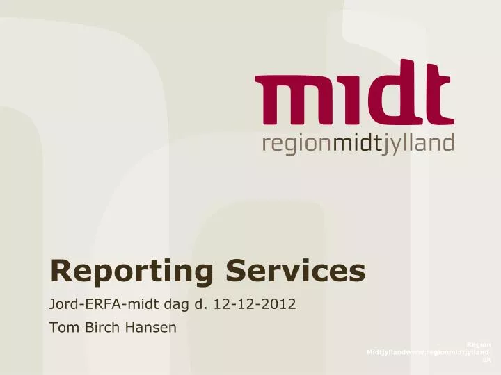 reporting services