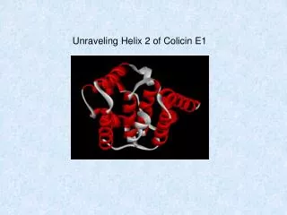 Unraveling Helix 2 of Colicin E1