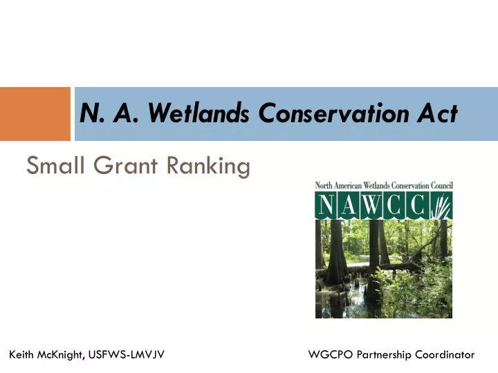 n a wetlands conservation act