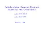Orbital evolution of compact Black-hole binaries and white dwarf binaries - slide 1
