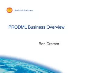 PRODML Business Overview