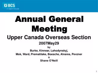 Annual General Meeting