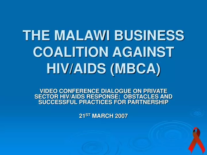 the malawi business coalition against hiv aids mbca