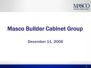 Masco Builder Cabinet Group