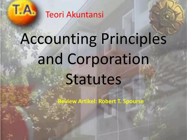 accounting principles and corporation statutes