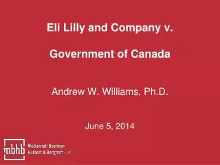 Eli Lilly and Company v. Government of Canada