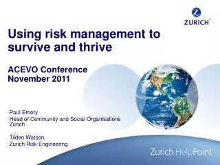 Using risk management to survive and thrive