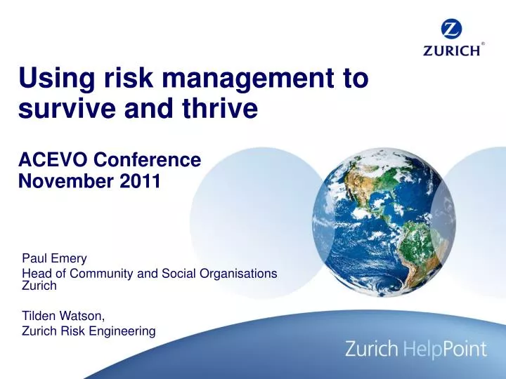 using risk management to survive and thrive