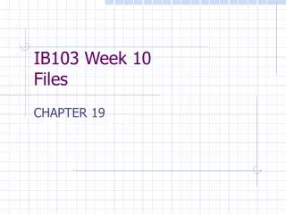 IB103 Week 10 Files