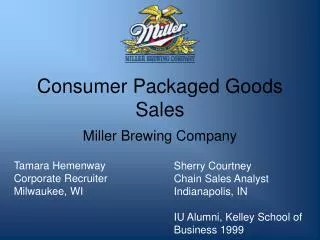 Consumer Packaged Goods Sales