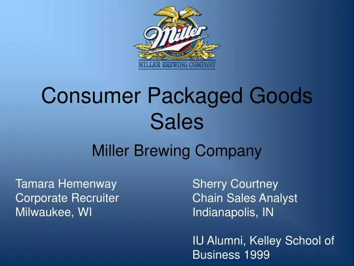 consumer packaged goods sales