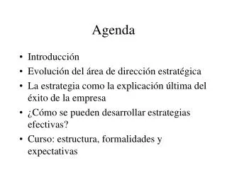 agenda