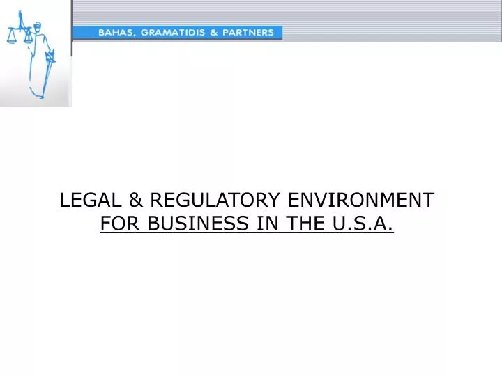 legal regulatory environment for business in the u s a