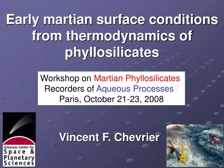 early martian surface conditions from thermodynamics of phyllosilicates