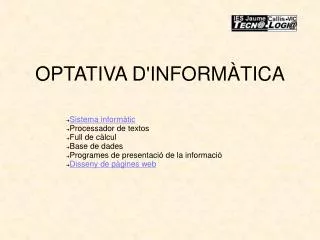 optativa d inform tica