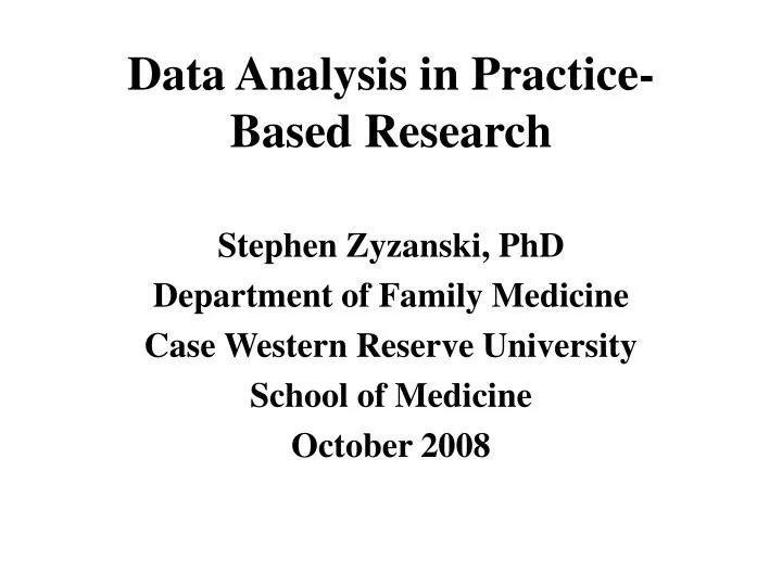 data analysis in practice based research