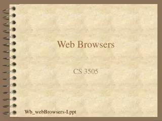 Web Browsers