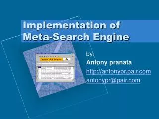 Implementation of Meta-Search Engine