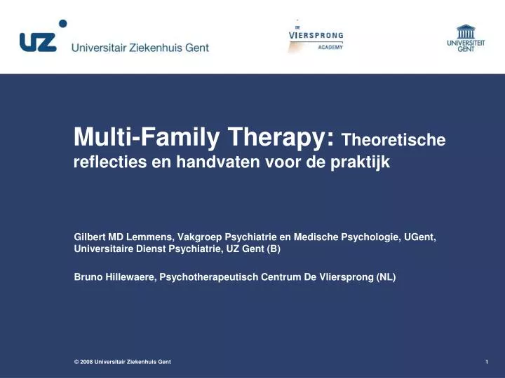 multi family therapy theoretische reflecties en handvaten voor de praktijk