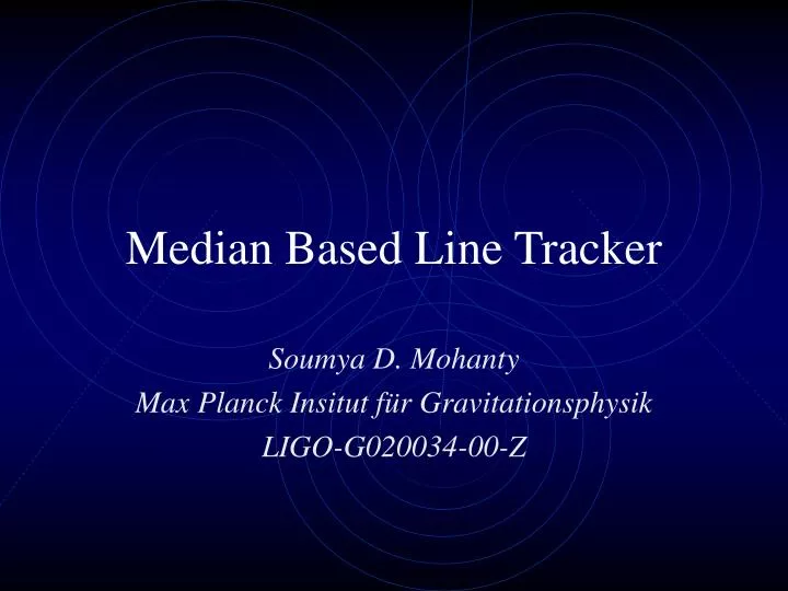 median based line tracker